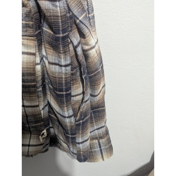 Dakota Grizzly Flannel Shirt Jacket Mens XL Brown Plaid Lined Snap Front Shacket - Picture 11 of 11